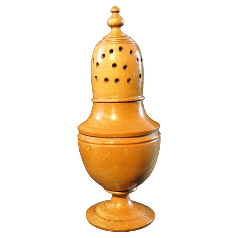 Early 19th Century Sycamore Muffineer, Sugar Shaker