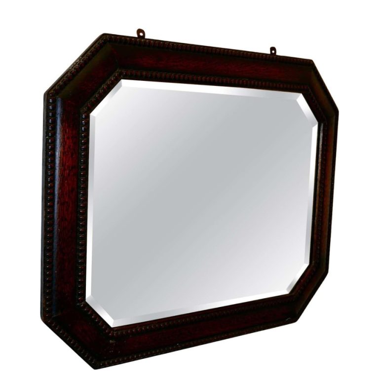 Early 20th Century Large 19th Century Oak Wall Mirror