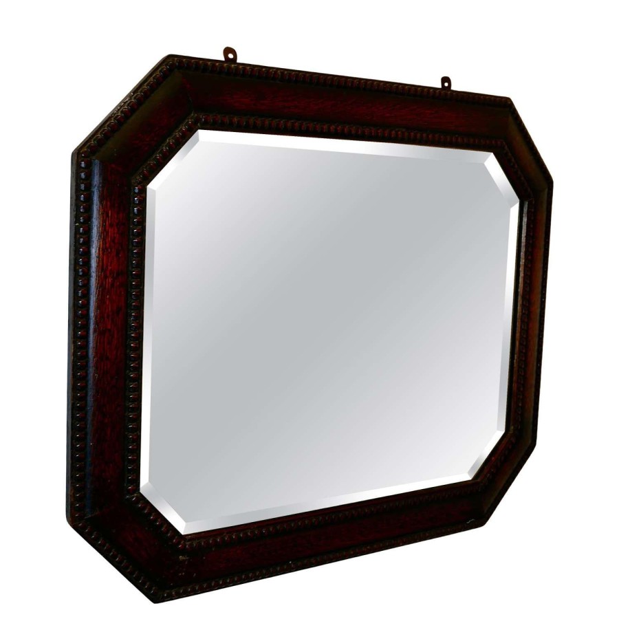 Early 20th Century Large 19th Century Oak Wall Mirror