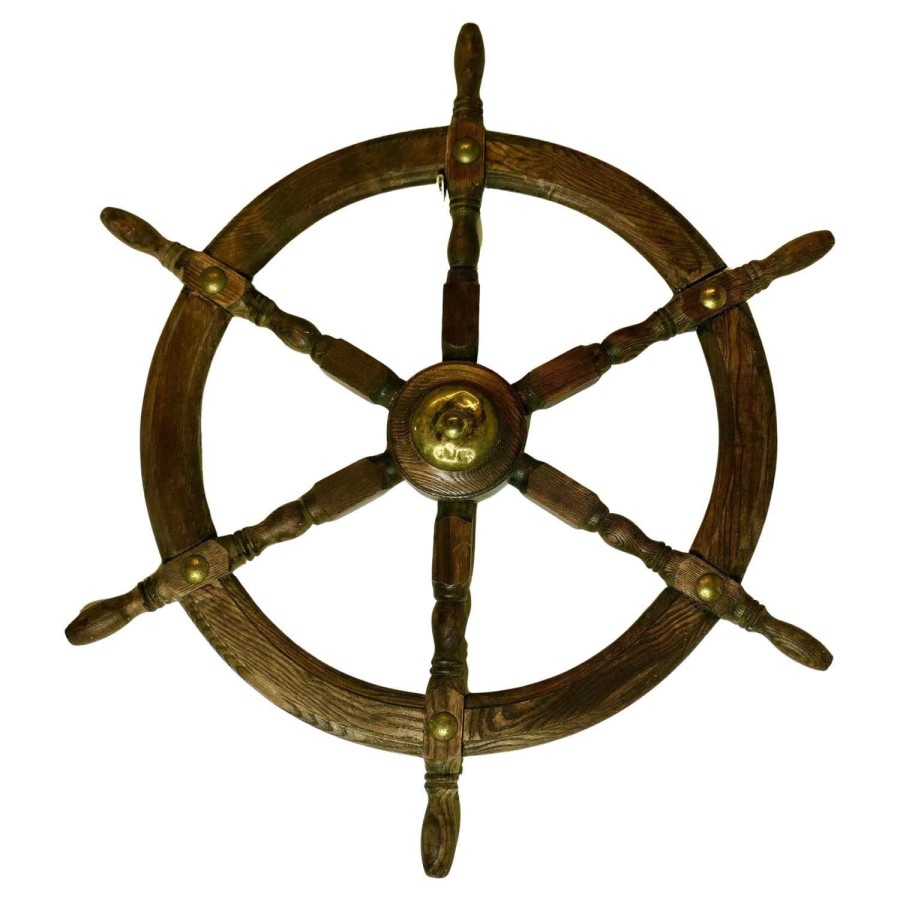 Early 20th Century Oak Ships Wheel A wonderful and decorative piece