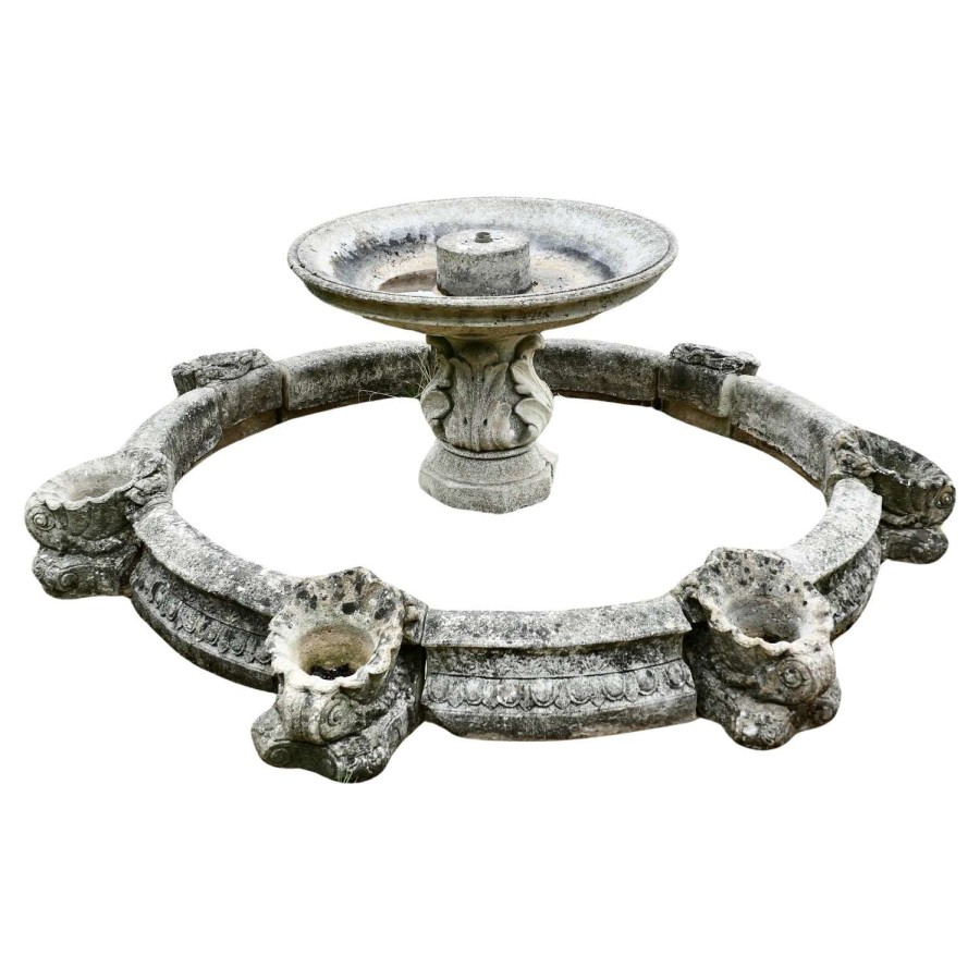 Edging Setts, Circular Fountain, Parterre Herb Garden Fire Pit