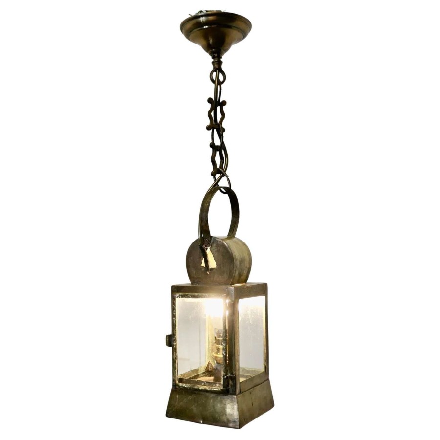 French Brass Night Watchman’s Lantern This is a lovely piece