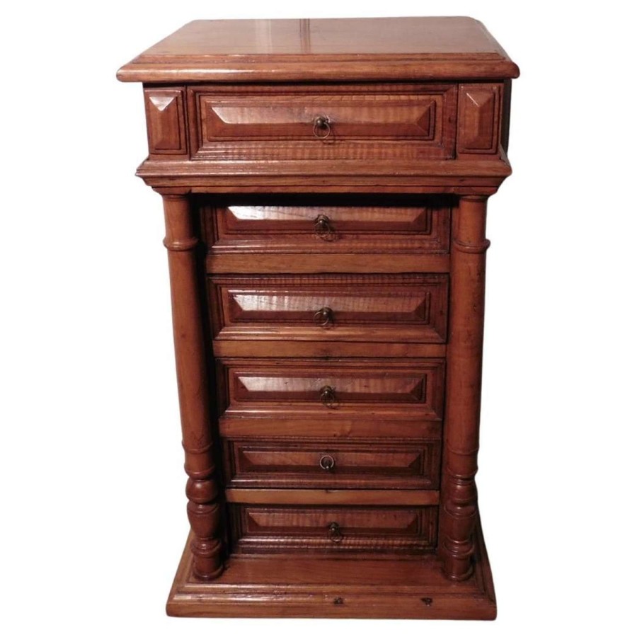 French Golden Oak Bedside Cabinet or Night Table