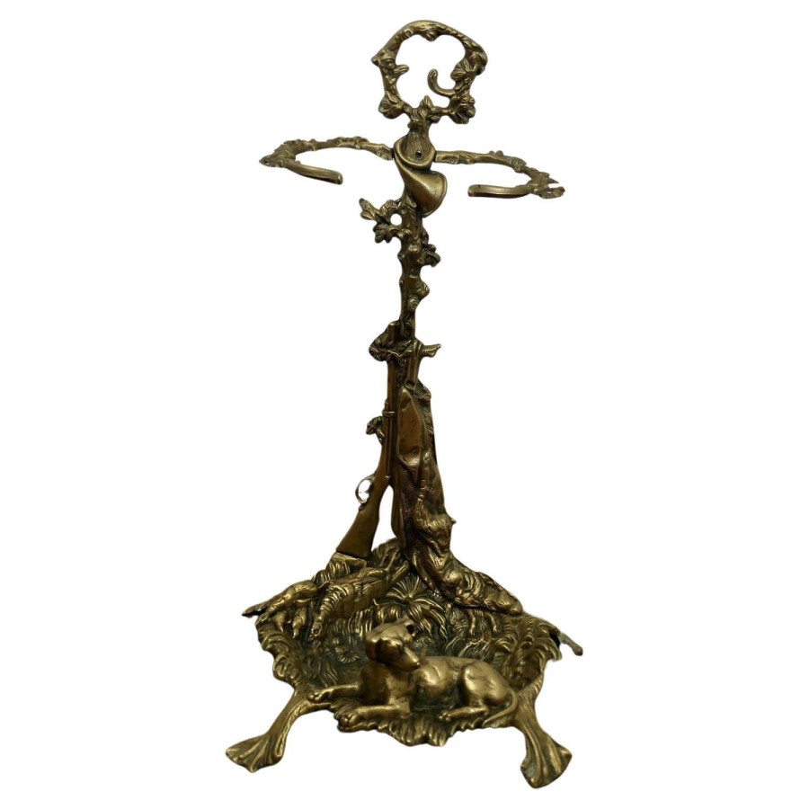 French Hunting Theme (Chasse) Brass Stick Stand This lovely piece comes from F