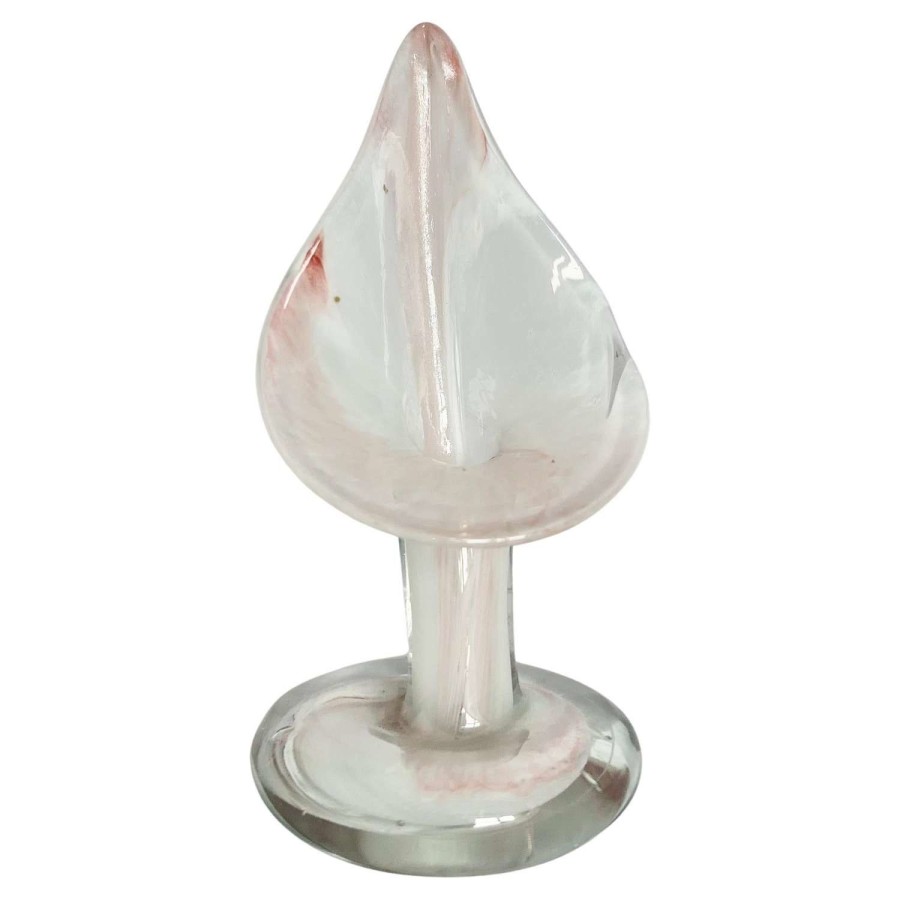 Hand Blown Victorian Semi Opalescent Jack in the Pulpit Vase