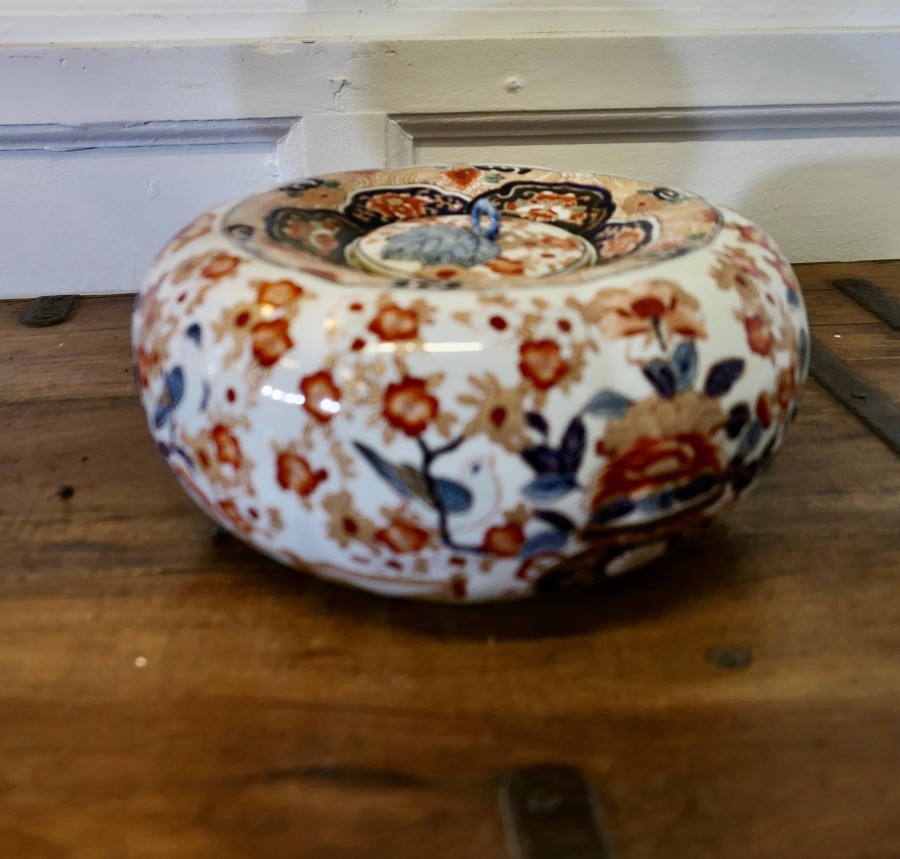 Imari Vase Lamp and Bowl with Cover A Lovely Vintage set, a ginger jar vase - Image 7
