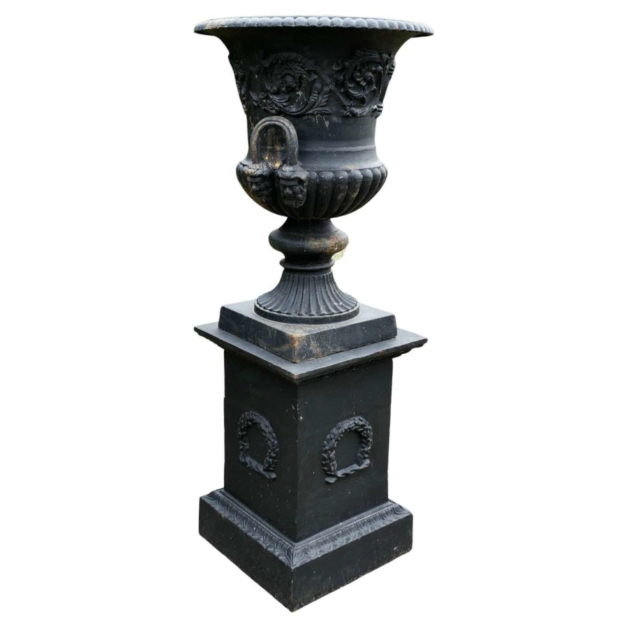 Large Cast Iron Urn, Garden Planter