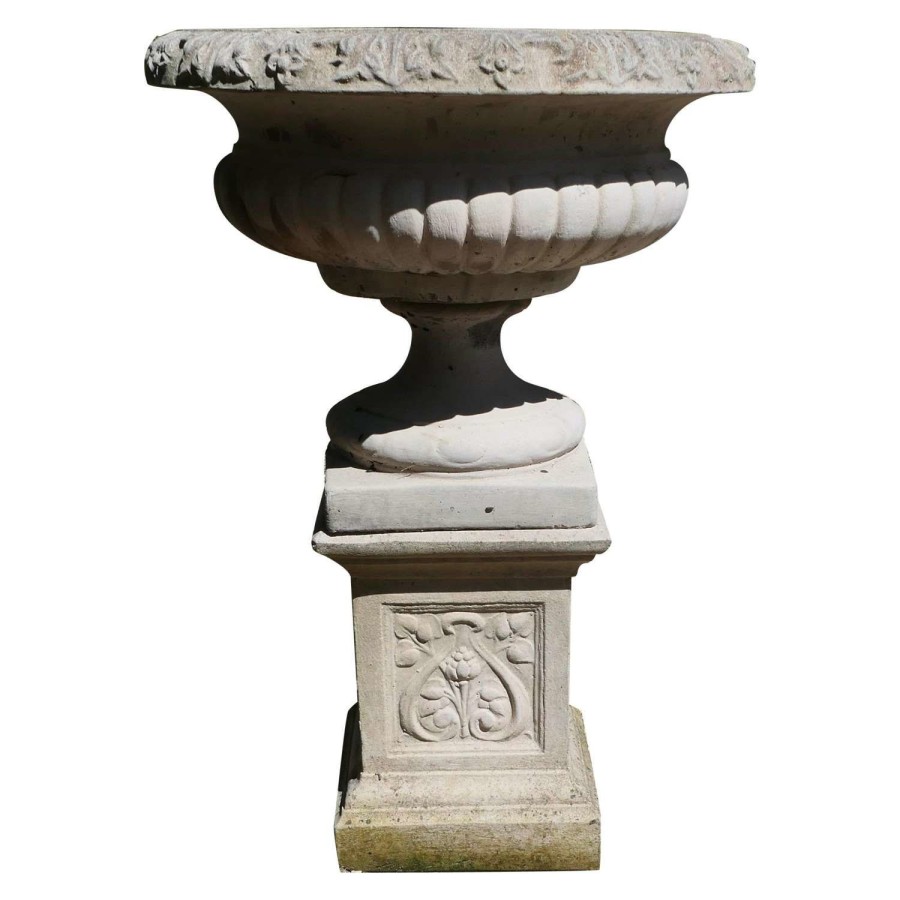 Large Garden Urn or Planter on Plinth