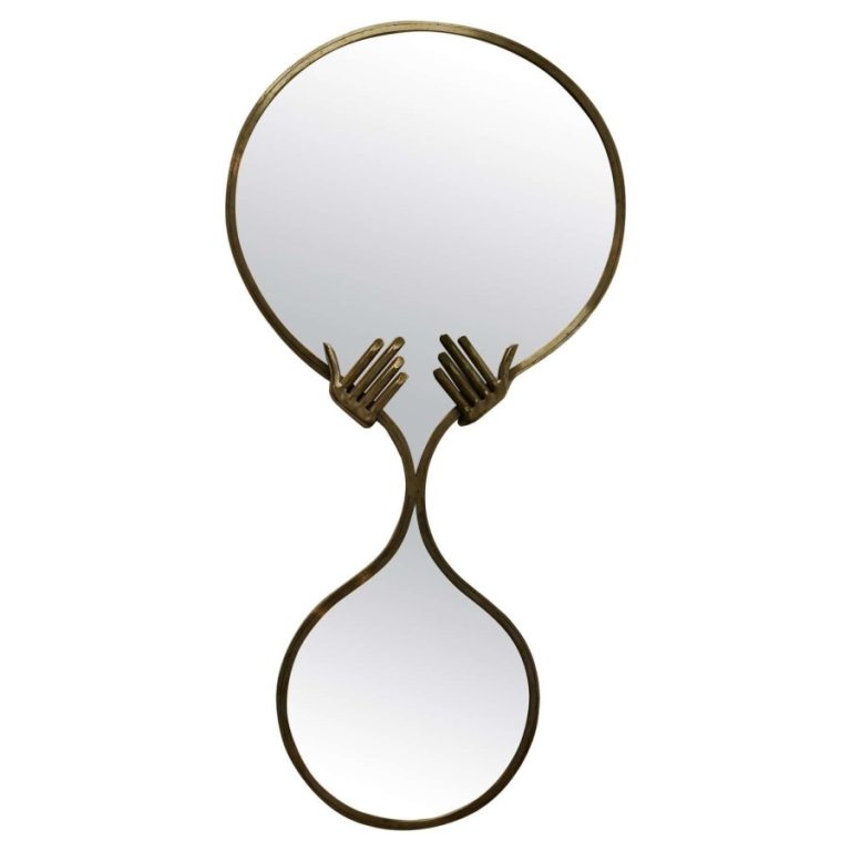 Large Quirky Mid Century One Off Designer Wall Mirror A figure of 8 frame