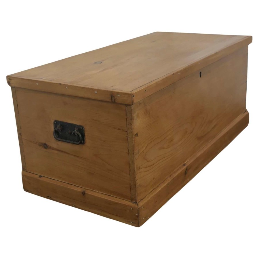 Large Victorian Pine Blanket Box