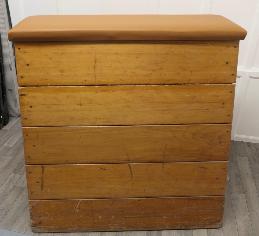 Large Vintage 5 Section Heavy Pine Vaulting Box - Image 10