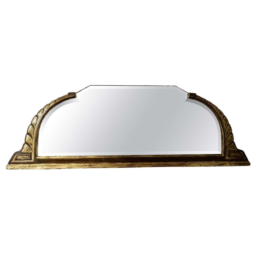 Long Art Deco Overmantel Mirror