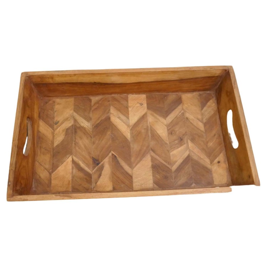 Mango Wood Indian Artisan Country Tray