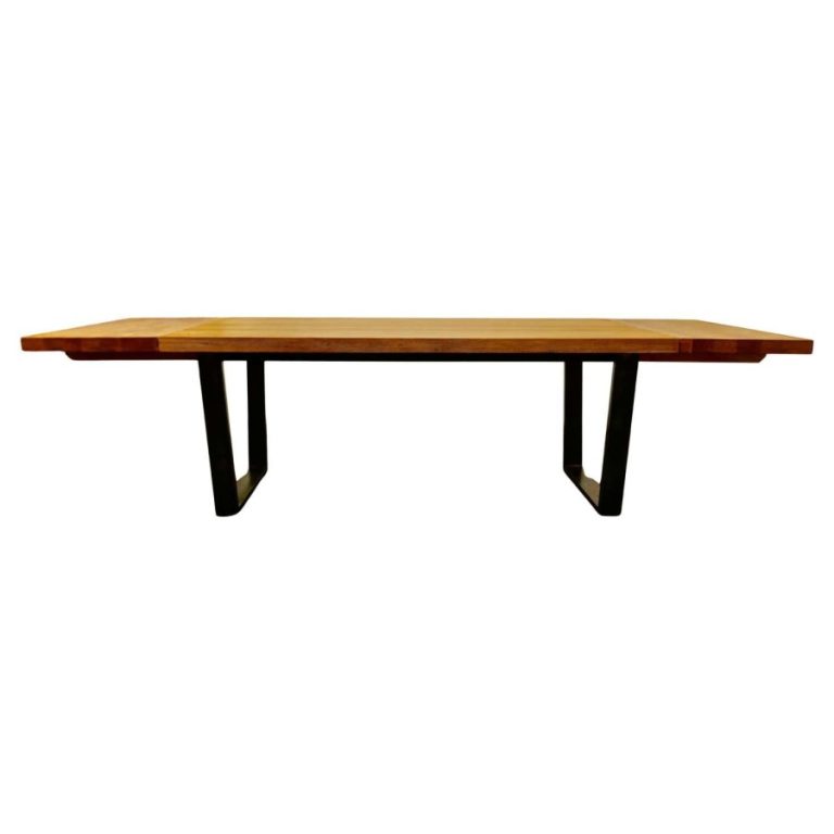 Mid Century Golden Oak Extending Dining Table Golden Oak 9ft6" Modernist