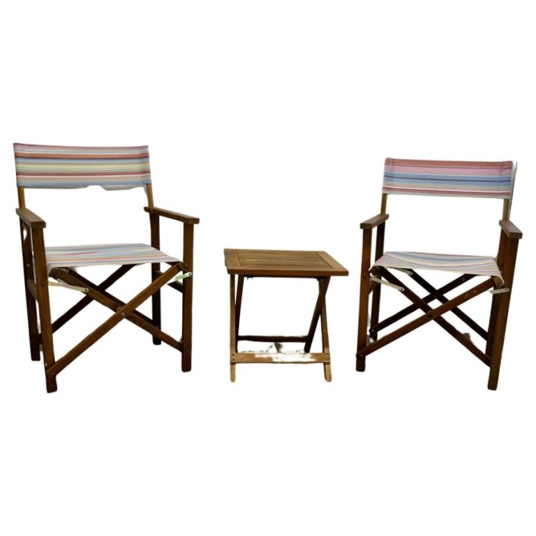 Mid Century set with 2 Directors Chairs and a Coffee Table
