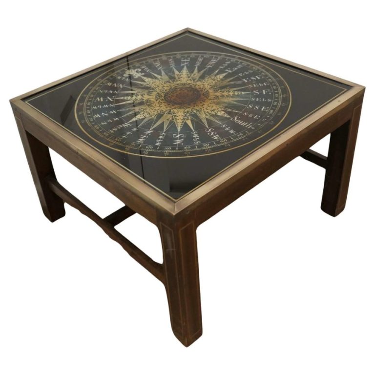 Midcentury Maison Jansen Campaign Style Coffee Table
