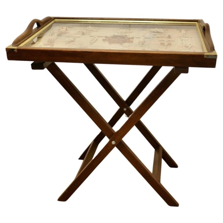 Nautical Theme Shadow Box in the Form of a Butlers Tray A great decorative piece Antique Trays Nautical Theme Shadow Box in the Form of a Butlers Tray A great decorative piece