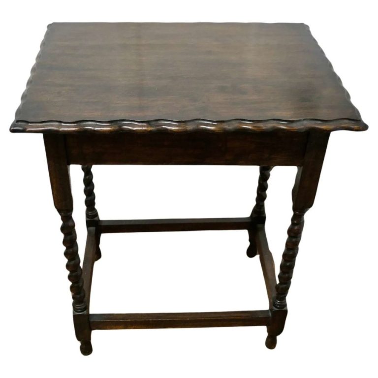 Oak Barley Twist Occasional Canteen Table