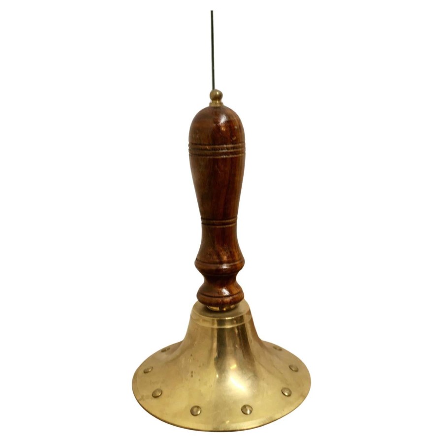 Old Brass Ships Dinner Hand Bell A Great piece made in solid brass