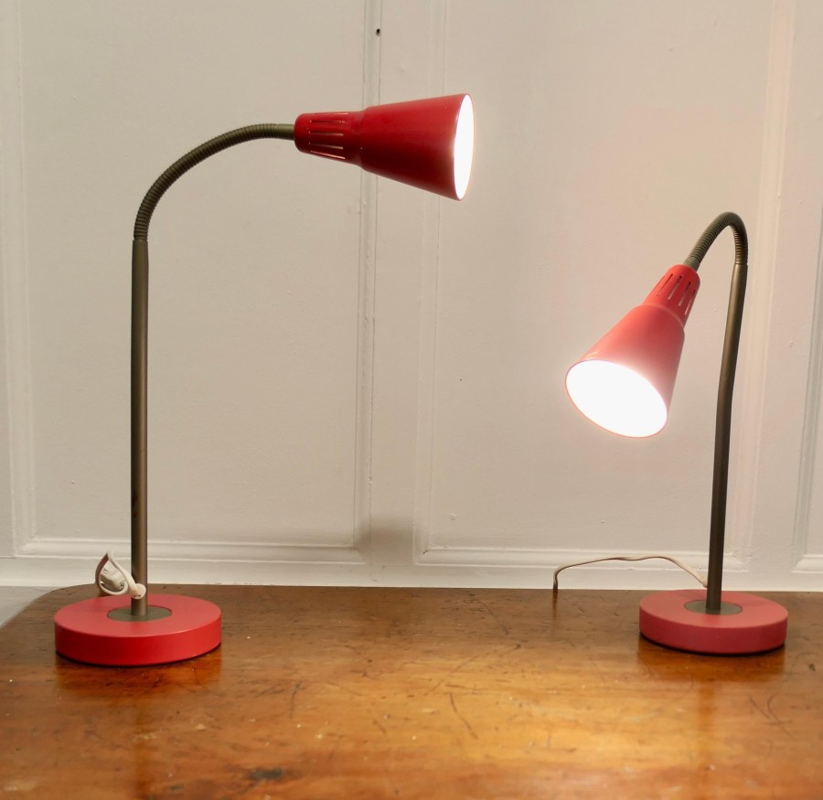 Pair of Vintage Retro French Angle Desk Lamps Very Stylish Statement Pieces i - Image 3