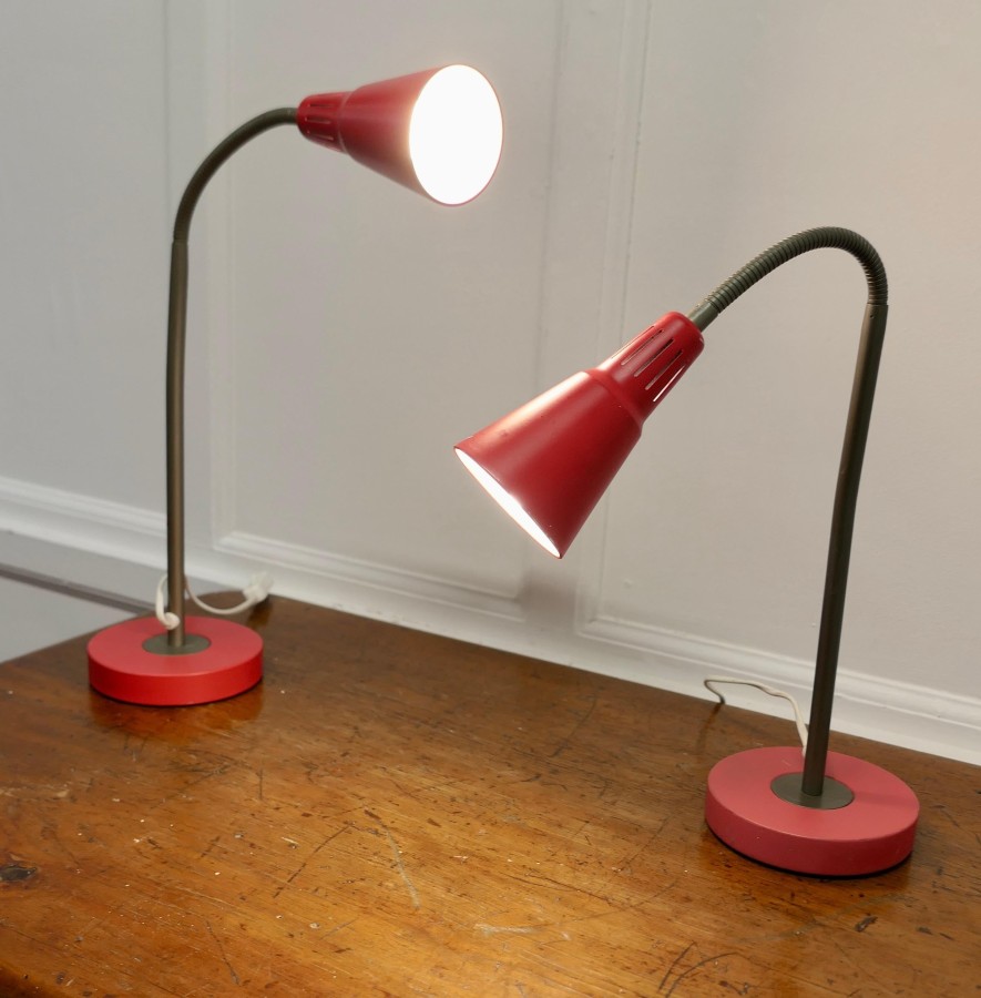 Pair of Vintage Retro French Angle Desk Lamps Very Stylish Statement Pieces i - Image 4