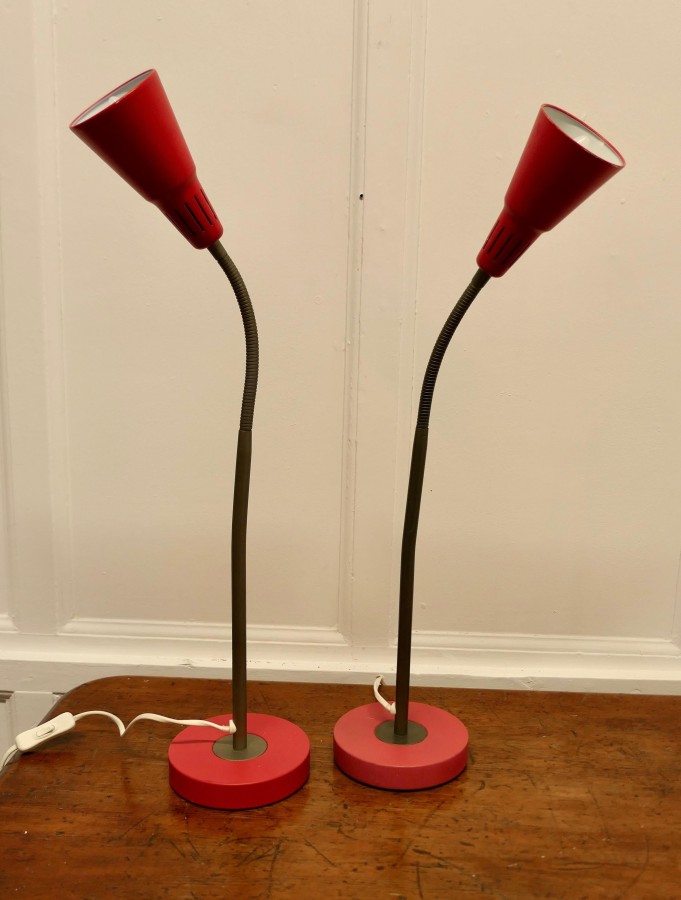 Pair of Vintage Retro French Angle Desk Lamps Very Stylish Statement Pieces i - Image 7