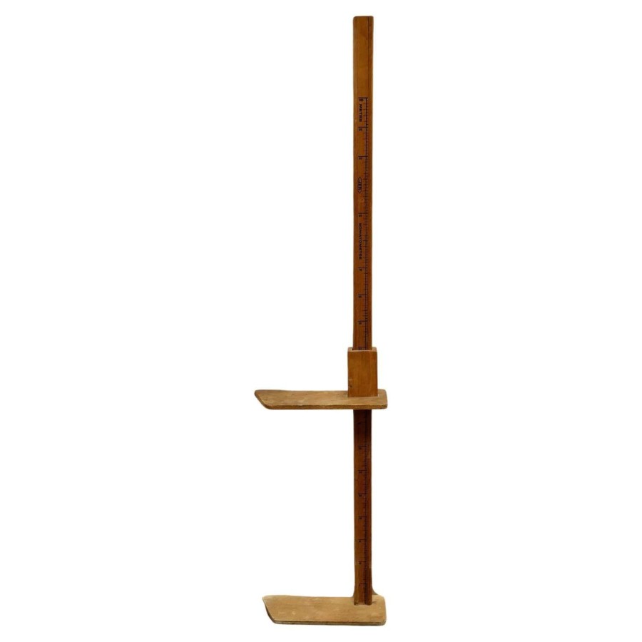Pharmacy Child Measure Stand, Pitch Pine Measuring Stick or Somastomet