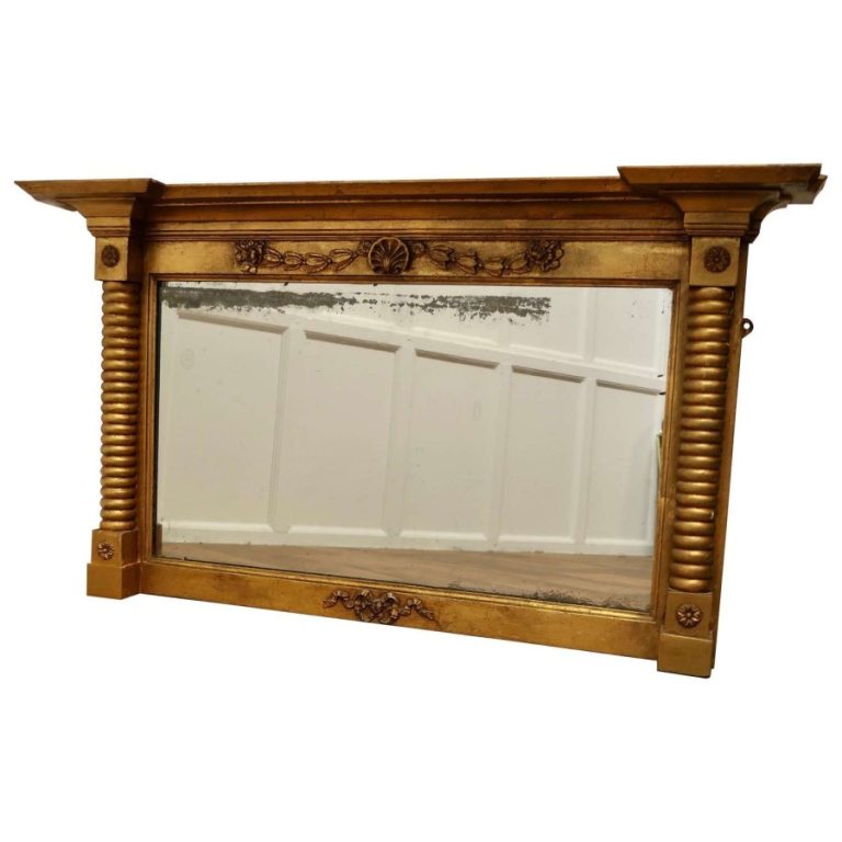 Regency Style Gilt Mirror or Over Mantle