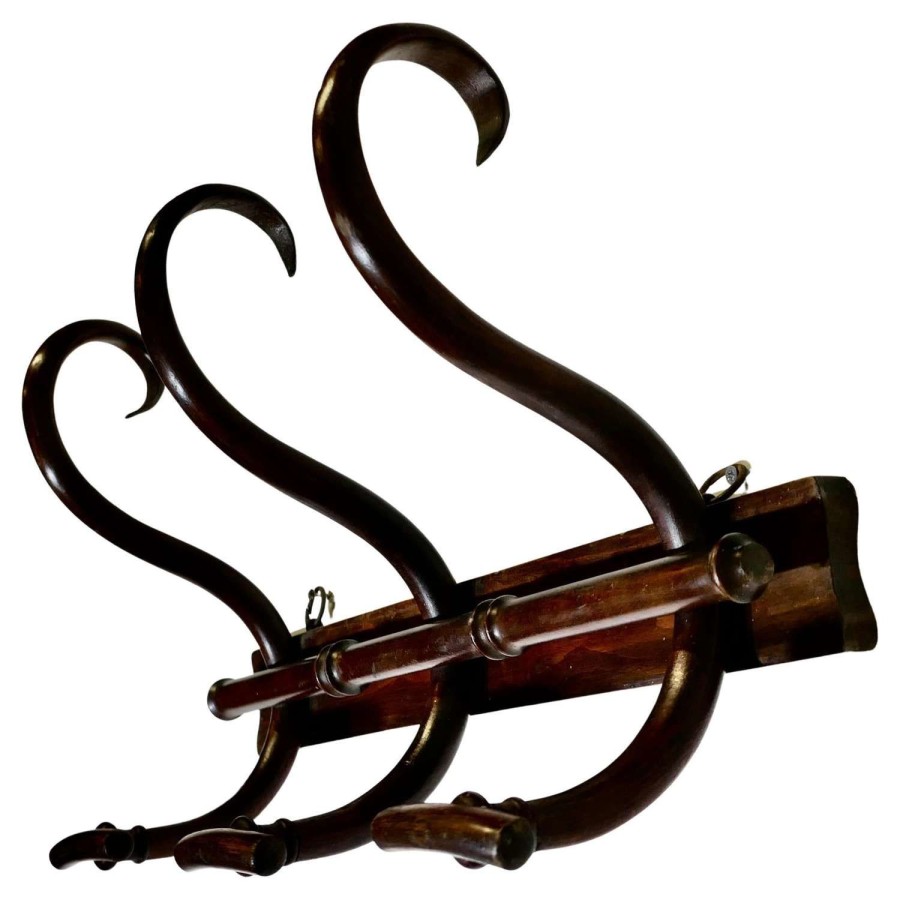 Row of 3 Bentwood Hat and Coat Hooks