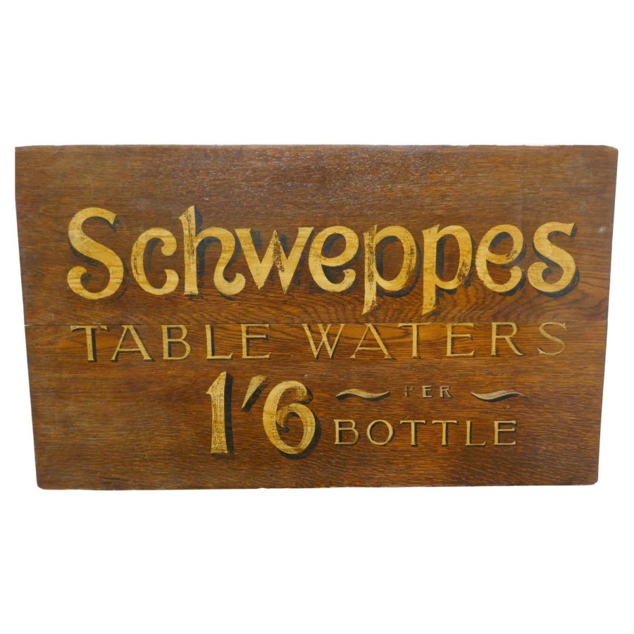 Schweppes Table Waters Oak Trade Sign Board