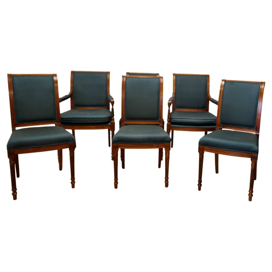 Set of 6 Midcentury Teak Dining Chairs in the Regency Style a Good Qua