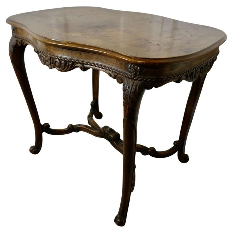 Shaped Walnut Occasional Table