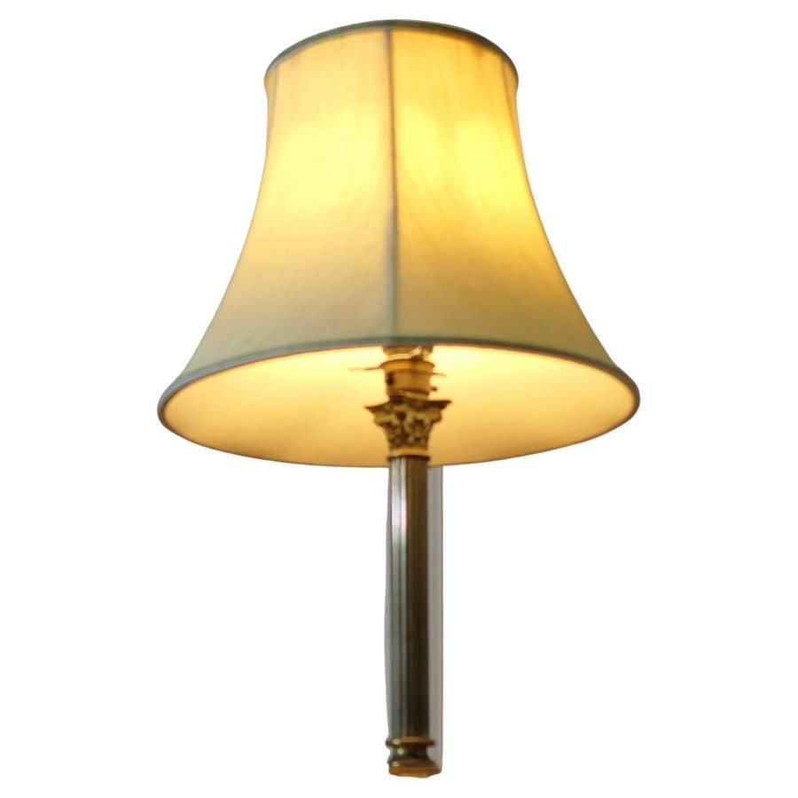 Single Column French Brass Table Lamp