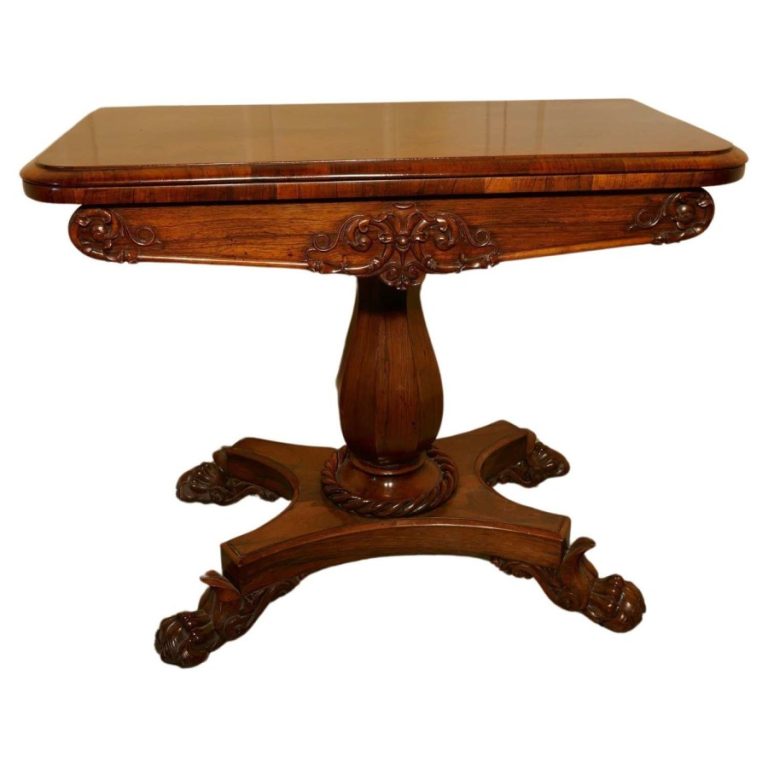 Superb WilliamIV Folding Games or Card Table