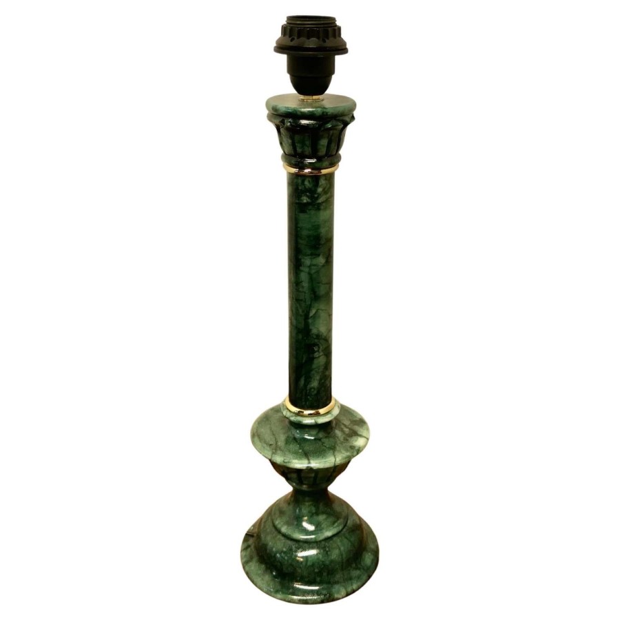 Tall Green Marble Table Lamp