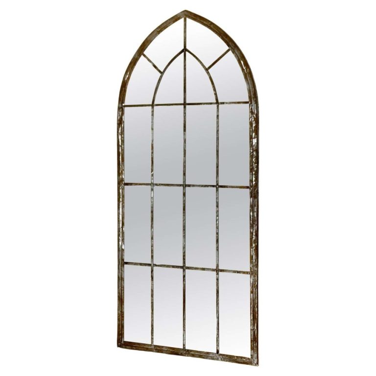 Tall Industrial Style Arched Window Mirror This is a tall and very attractive