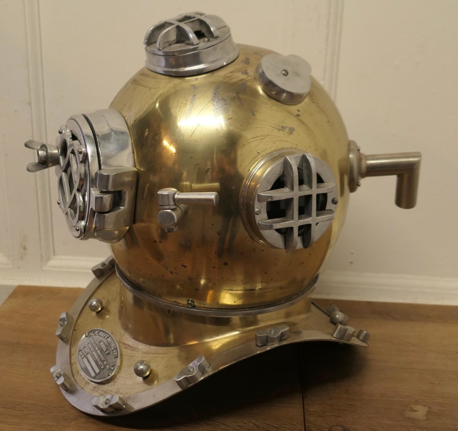 U S Navy Mark V Diving Helmet Military Prototype The Helmet is a rep - Image 5
