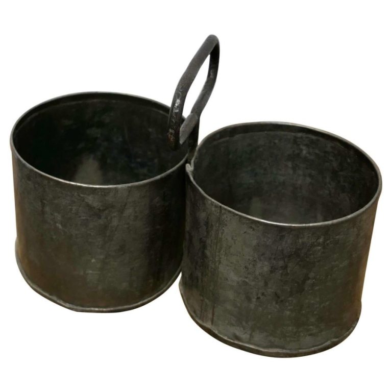 Useful French Rustic Twin Bottle Carrier, Coaster Great little piece