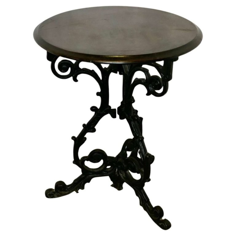 Victorian Cast Iron Scroll Work Occasional Table