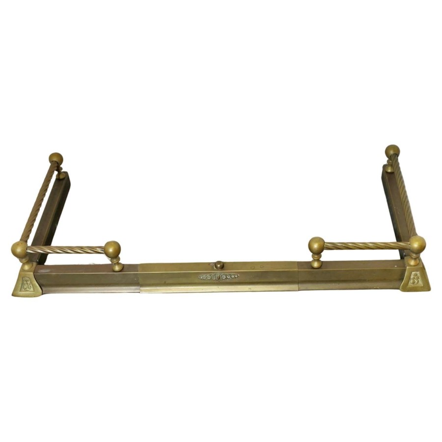 Victorian Extending Barley Twist Brass Fender