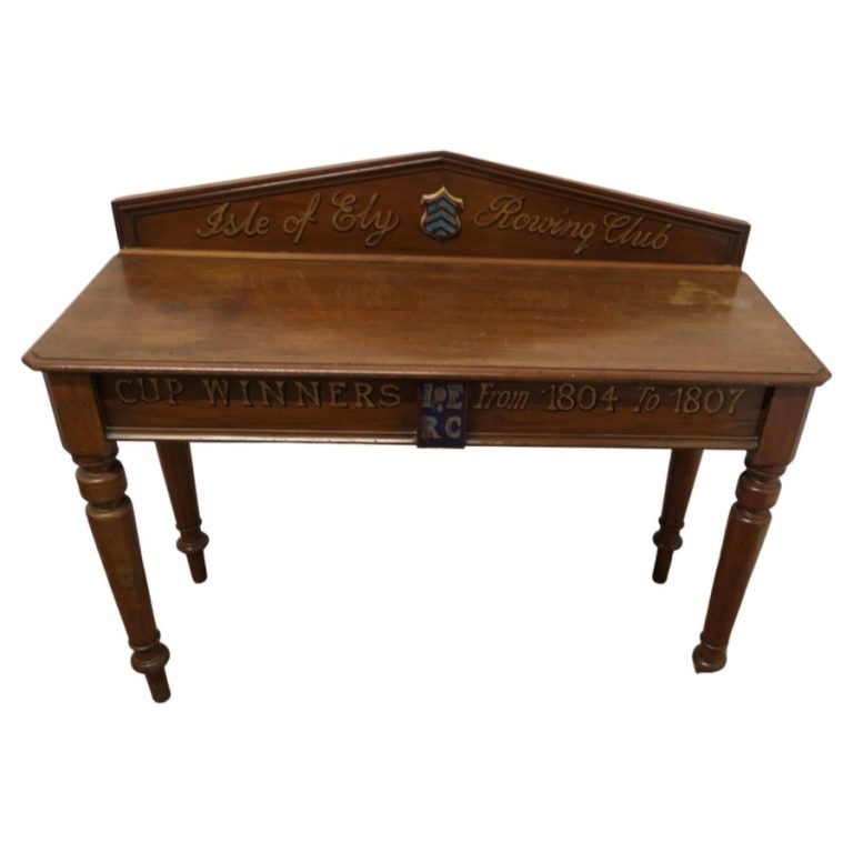 Victorian Side Table with Painted Rowing Club Decoration