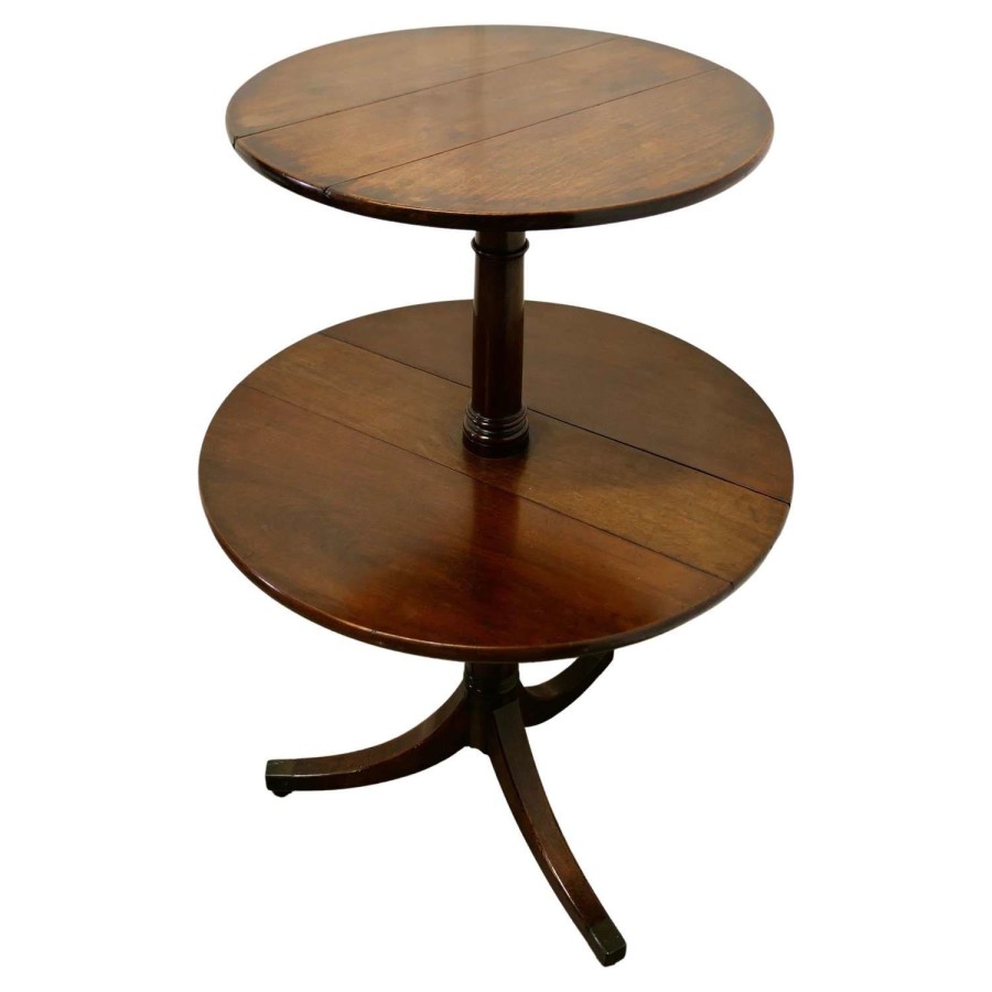 Victorian Walnut Gueridon Cake Stand or Dumb Waiter