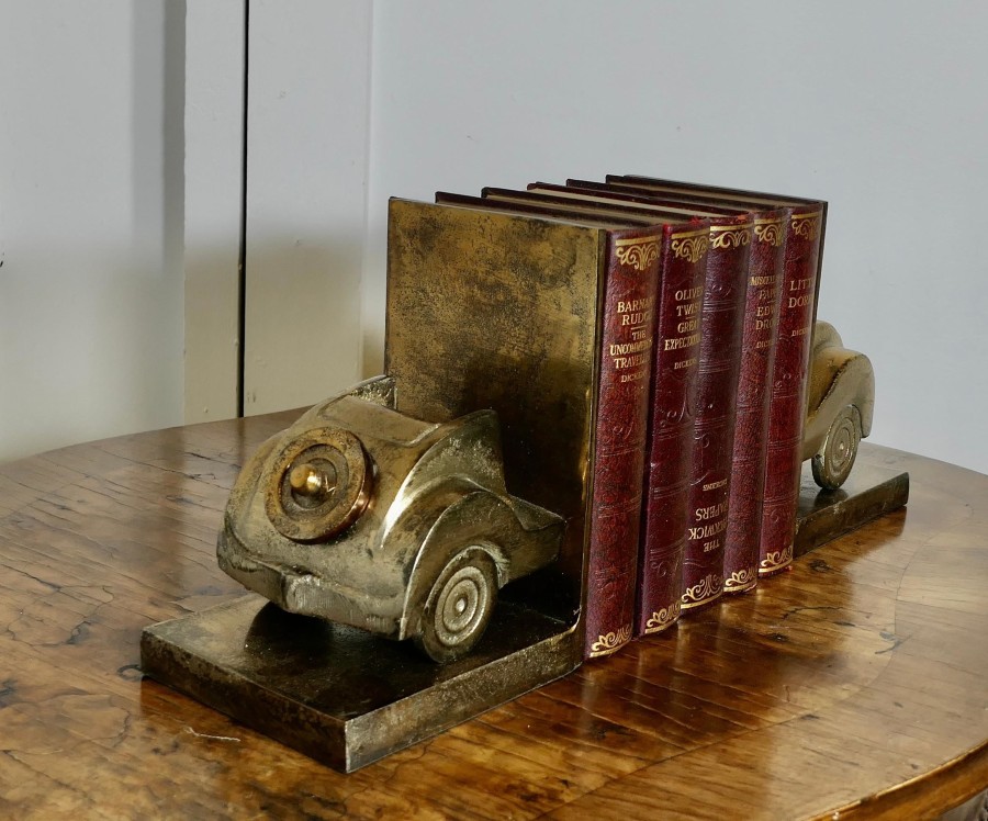 Vintage Model Car a pair of Brass Bookends A very attractive set - Image 7