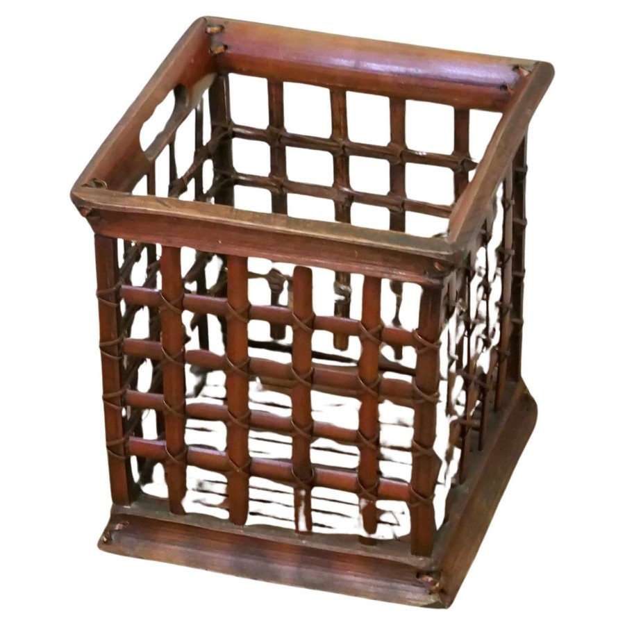 Vintage Oriental Bamboo Waste Paper Basket A very attractive piece