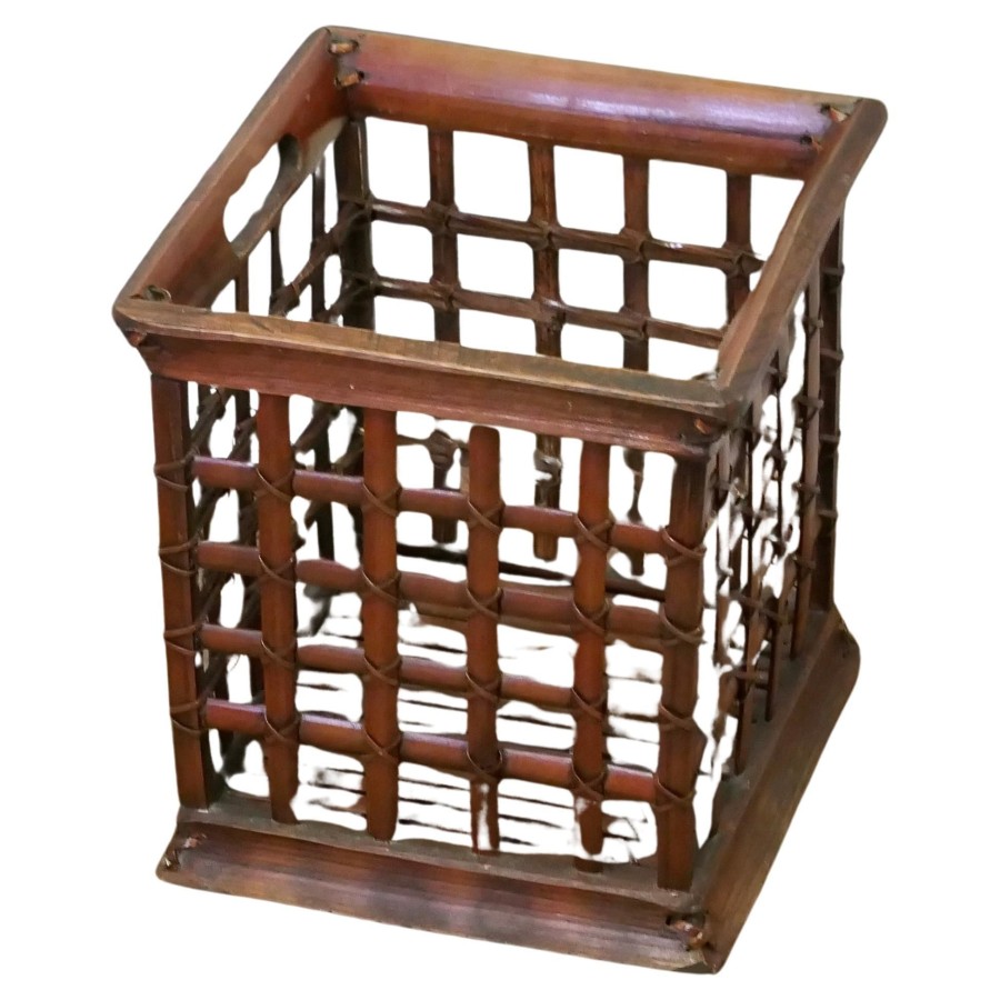 Vintage Oriental Bamboo Waste Paper Basket A very attractive piece - Image 2