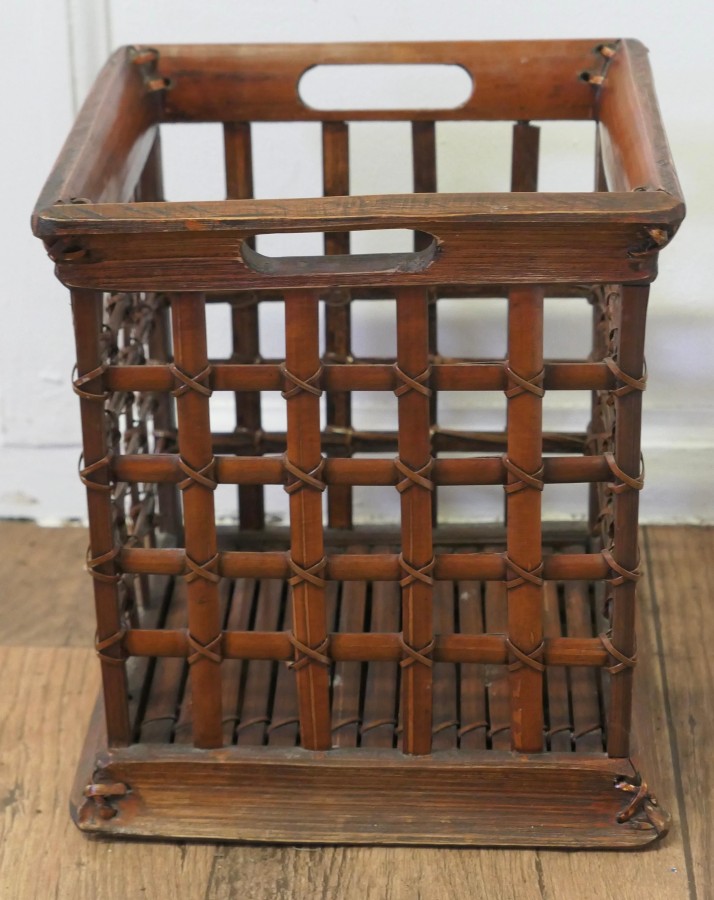 Vintage Oriental Bamboo Waste Paper Basket A very attractive piece - Image 6