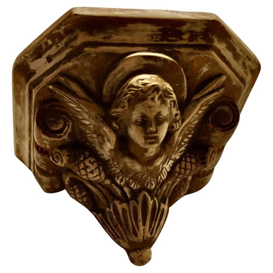 Winged Angel, Weathered Wall Bracket