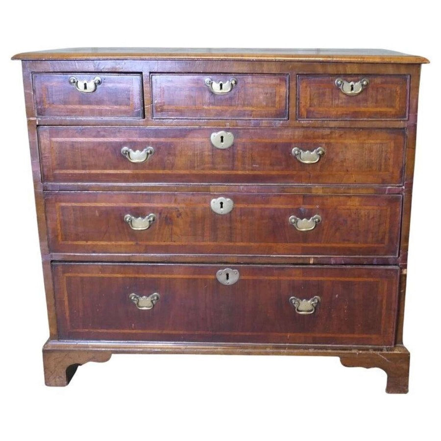 18th Century Inlaid Walnut and Satinwood Chest of Drawers