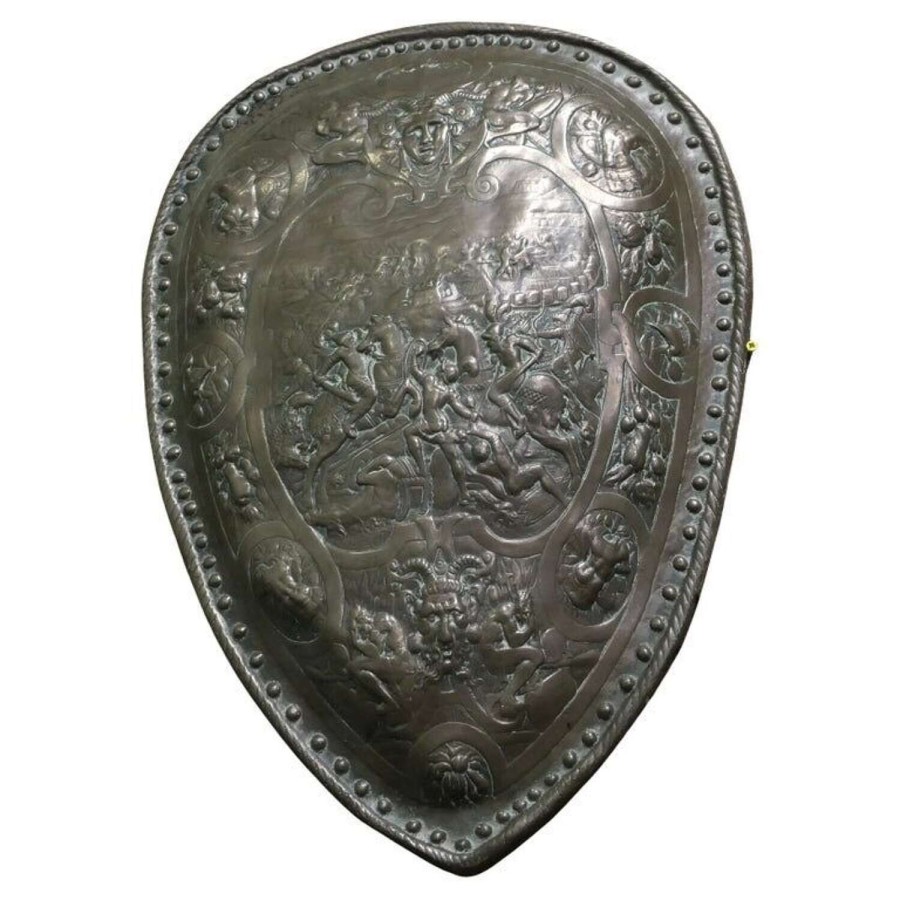 19th Century Brass Wall hanging Shield