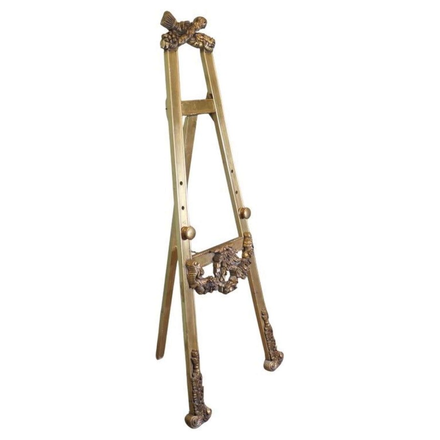 A Large French Carved Gilt Easel